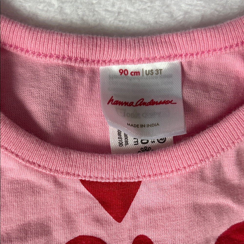 Hanna Andersson Pink Dress with Red Hearts - Picture 2 of 3
